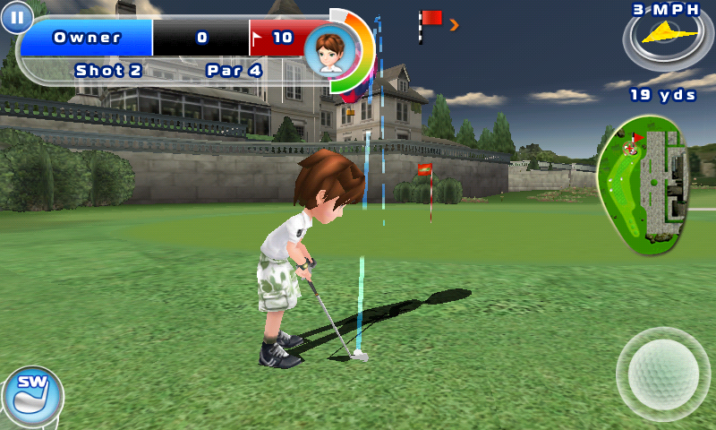 Let's Golf! 2 (Android) screenshot: Try not break any windows