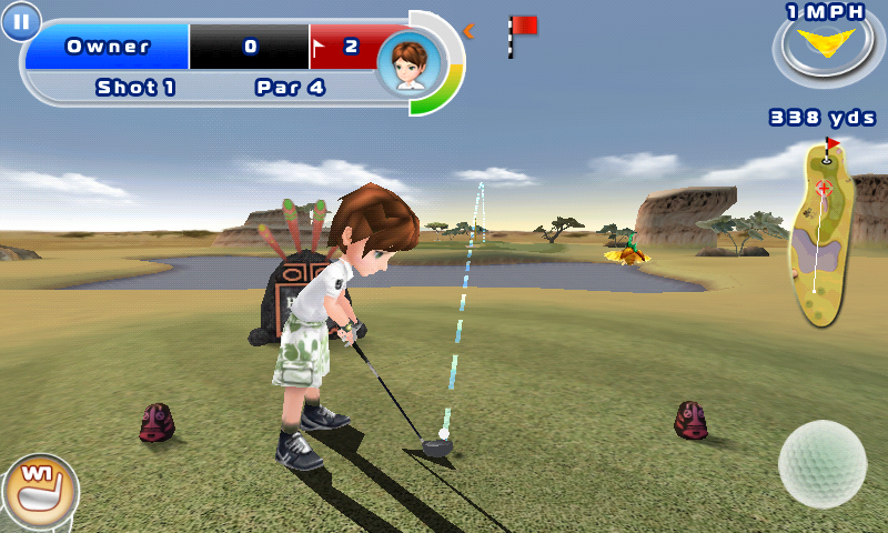Let's Golf! 2 (Android) screenshot: About to begin