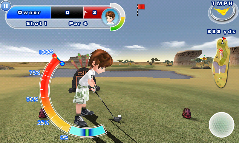 Let's Golf! 2 (Android) screenshot: Power bar