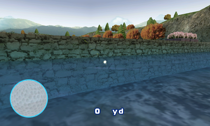Let's Golf! 2 (Android) screenshot: Hitting water