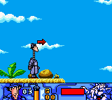 Inspector Gadget: Operation Madkactus (Game Boy Color) screenshot: Peering upwards.
