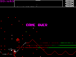 Defenda (ZX Spectrum) screenshot: Game Over