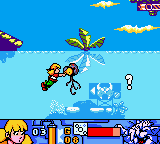 Inspector Gadget: Operation Madkactus (Game Boy Color) screenshot: The little girl engages in extreme submarine combat.