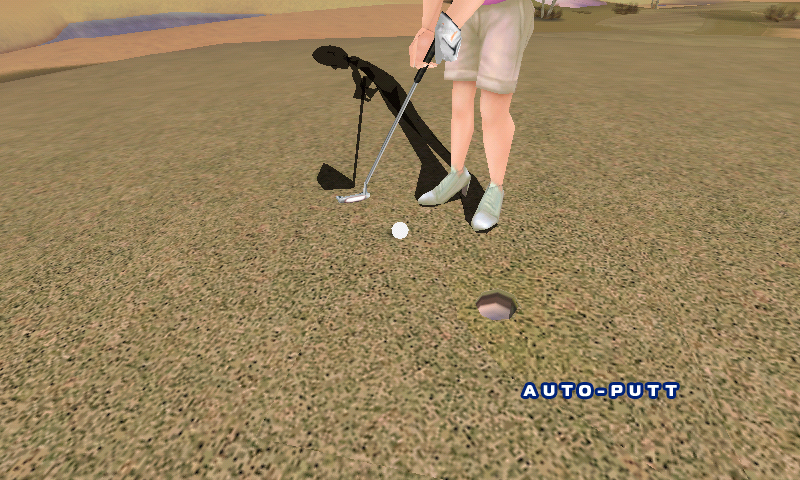 Let's Golf! 2 (Android) screenshot: Ball is auto putted when close to the hole