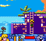 Inspector Gadget: Operation Madkactus (Game Boy Color) screenshot: Ladder climbing
