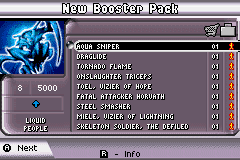 Duel Masters: Shadow of the Code (Game Boy Advance) screenshot: Building your deck