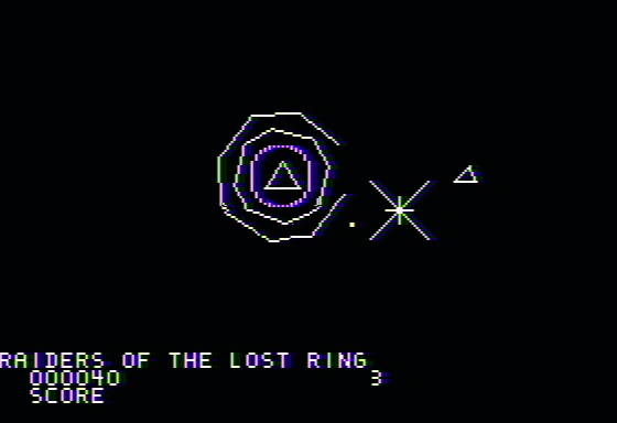 Ring Raiders (Apple II) screenshot: Smart bomb shot down