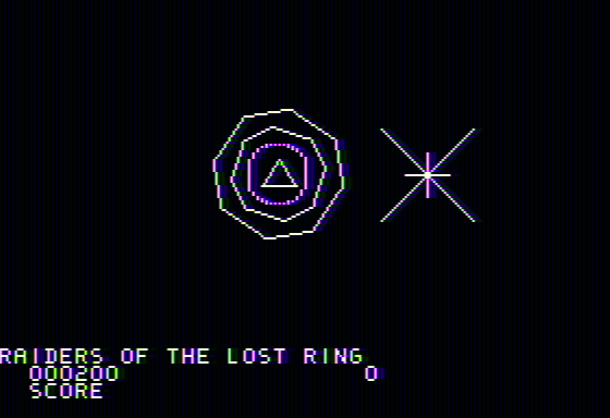 Ring Raiders (Apple II) screenshot: Player getting killed