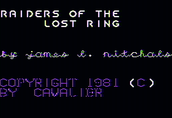 Ring Raiders (Apple II) screenshot: Title screen