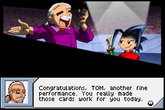 Duel Masters: Shadow of the Code (Game Boy Advance) screenshot: You are declared the winner.