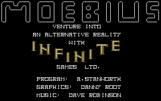 Moebius (Commodore 64) screenshot: Title screen