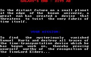 Alien Fires: 2199 AD (Amiga) screenshot: Intro text