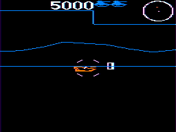 Rommel 3-D (TRS-80 CoCo) screenshot: Enemy targeted