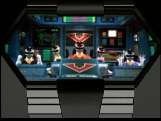 Saban's Power Rangers: Time Force (PlayStation) screenshot: All of the Power Rangers at the controls