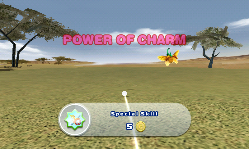 Let's Golf! 2 (Android) screenshot: Jade uses power of charm to stop the ball