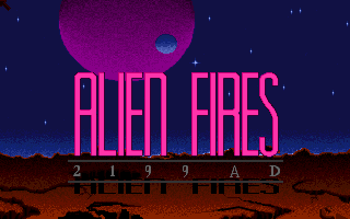 Alien Fires: 2199 AD (Amiga) screenshot: Title screen