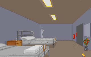 Crime City (Amiga) screenshot: Empty room at hospital