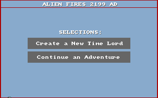 Alien Fires: 2199 AD (Amiga) screenshot: Main menu