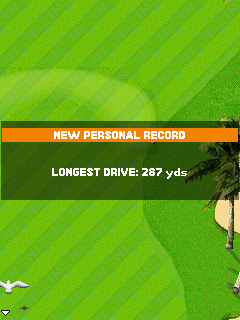 Let's Golf! (J2ME) screenshot: Getting a new record