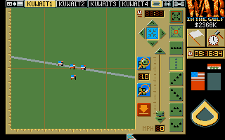 War in the Gulf (Atari ST) screenshot: Map