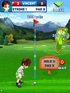 Let's Golf! (J2ME) screenshot: Starting out