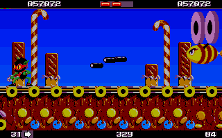 Zool (Atari ST) screenshot: A level boss