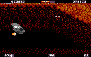 Zool (Atari ST) screenshot: Flying underground