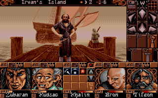 Ishar 2: Messengers of Doom (Atari ST) screenshot: Time to leave this island