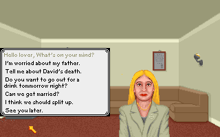 Crime City (Amiga) screenshot: Your girlfriend