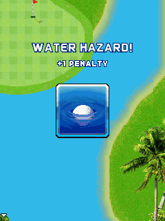 Let's Golf! (J2ME) screenshot: I did hit the water
