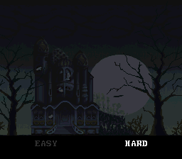 Casper (SNES) screenshot: Choose a game difficulty.