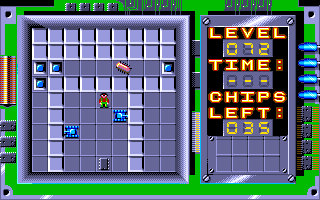 Chip's Challenge (Amiga) screenshot: Level 72 - Reverse Alley