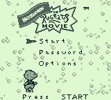 The Rugrats Movie (Game Boy) screenshot: Main menu