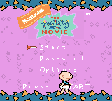 The Rugrats Movie (Game Boy Color) screenshot: Main menu