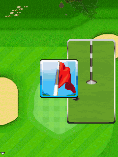 Let's Golf! (J2ME) screenshot: Hitting the flag