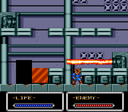 Shockman (TurboGrafx-16) screenshot: Dodge the flames