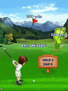 Let's Golf! (J2ME) screenshot: Missing the ball