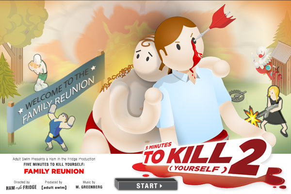 Five Minutes to Kill (Yourself) 2: Family Reunion (Browser) screenshot: Title Screen.