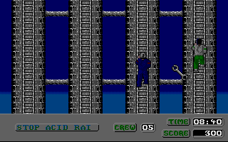 Rainbow Warrior (Atari ST) screenshot: He's trying to stop me