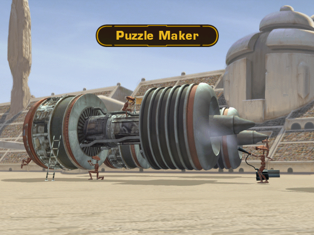 Star Wars: Pit Droids (Windows) screenshot: The puzzle maker menu which leads to the level editor