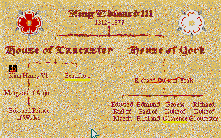 Kingmaker (Atari ST) screenshot: Here you can see which of the most important people that still are alive
