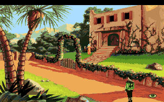 King's Quest VI: Heir Today, Gone Tomorrow (Amiga) screenshot: Outside where Cinderella lives.