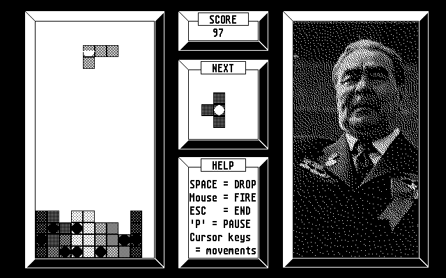 Leonid (Atari ST) screenshot: An ordinary tetris game