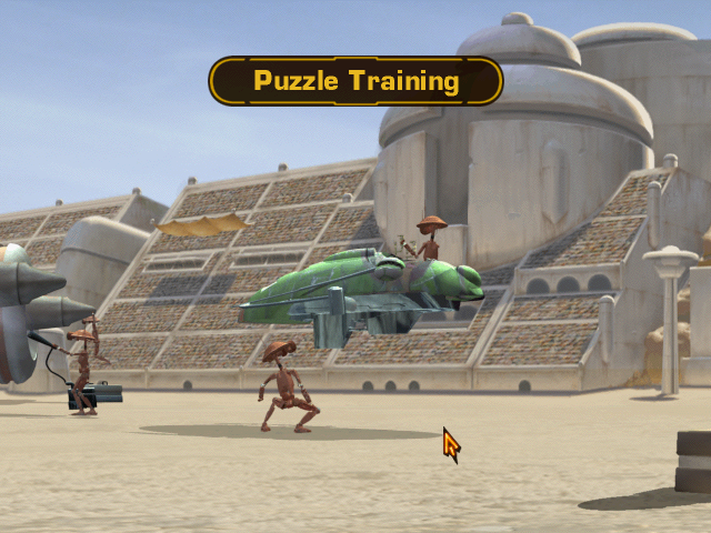 Star Wars: Pit Droids (Windows) screenshot: The menu for the training mode