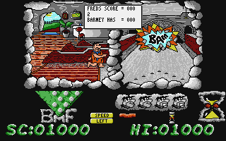 The Flintstones (Atari ST) screenshot: Maybe a strike?