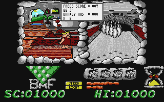 The Flintstones (Atari ST) screenshot: Barneys turn