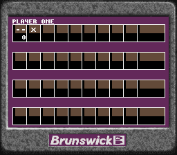 Brunswick World: Tournament of Champions (SNES) screenshot: Score board