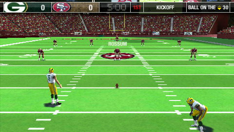 Madden NFL 09 (PSP) screenshot: Kickoff time