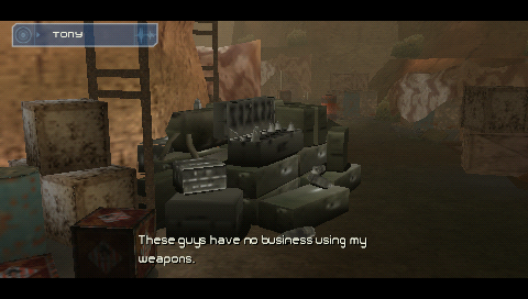 Iron Man (PSP) screenshot: Talking with Tony.