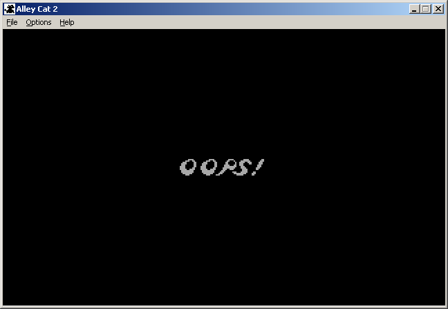 Alley Cat 2 (Windows) screenshot: Oh well